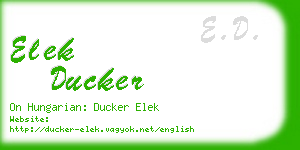 elek ducker business card